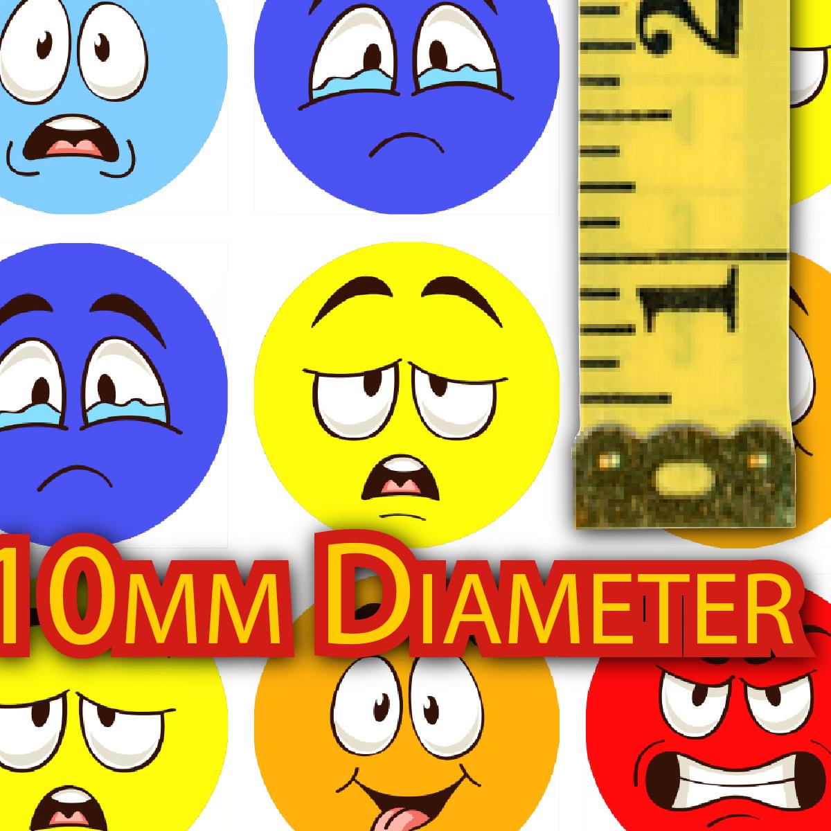 900 Mini Moods Dots 10mm Spot Stickers for Teachers Planners Parents Mental Health