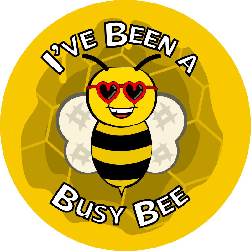 144 I've Been a Busy Bee 30mm Reward Stickers for School Teachers, Parents and Nursery