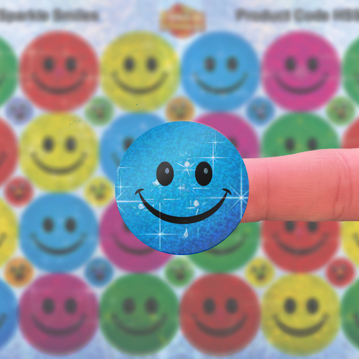Sticker Stocker - 144 Sparkle Smiles 30 mm Reward Stickers for Teachers, Parents and Schools