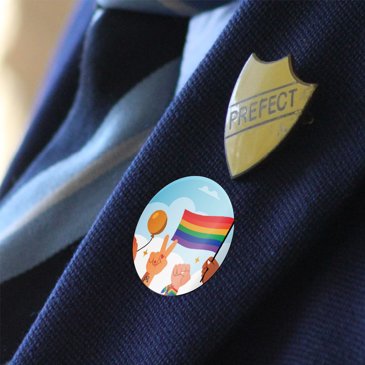 144 Colourful PRIDE Month Rainbow Flag 30mm Glossy Stickers