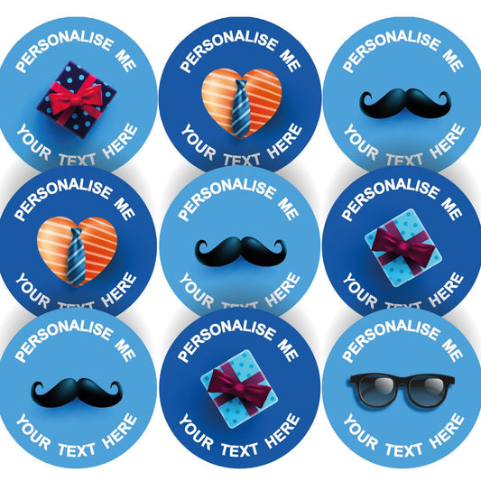 144 Blue Presents Personalised 30mm Reward Stickers for School Teachers