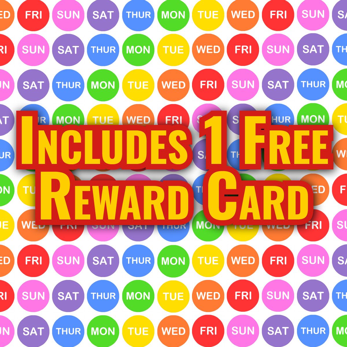 900 Mini Colourful Days of the Week Dots 10mm Spot Reward Stickers for Teachers and Planner Charts