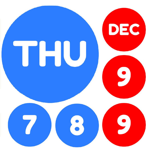 900 Mini Colourful Days Week Month Dots 10mm Spot Stickers for Teachers and Planner Charts