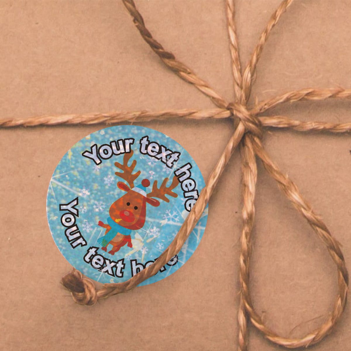 144 Personalised Sparkle Christmas Friends 30mm Reward Stickers + 90 Free Sparkle Smiles for School Teachers, Parents Nursery
