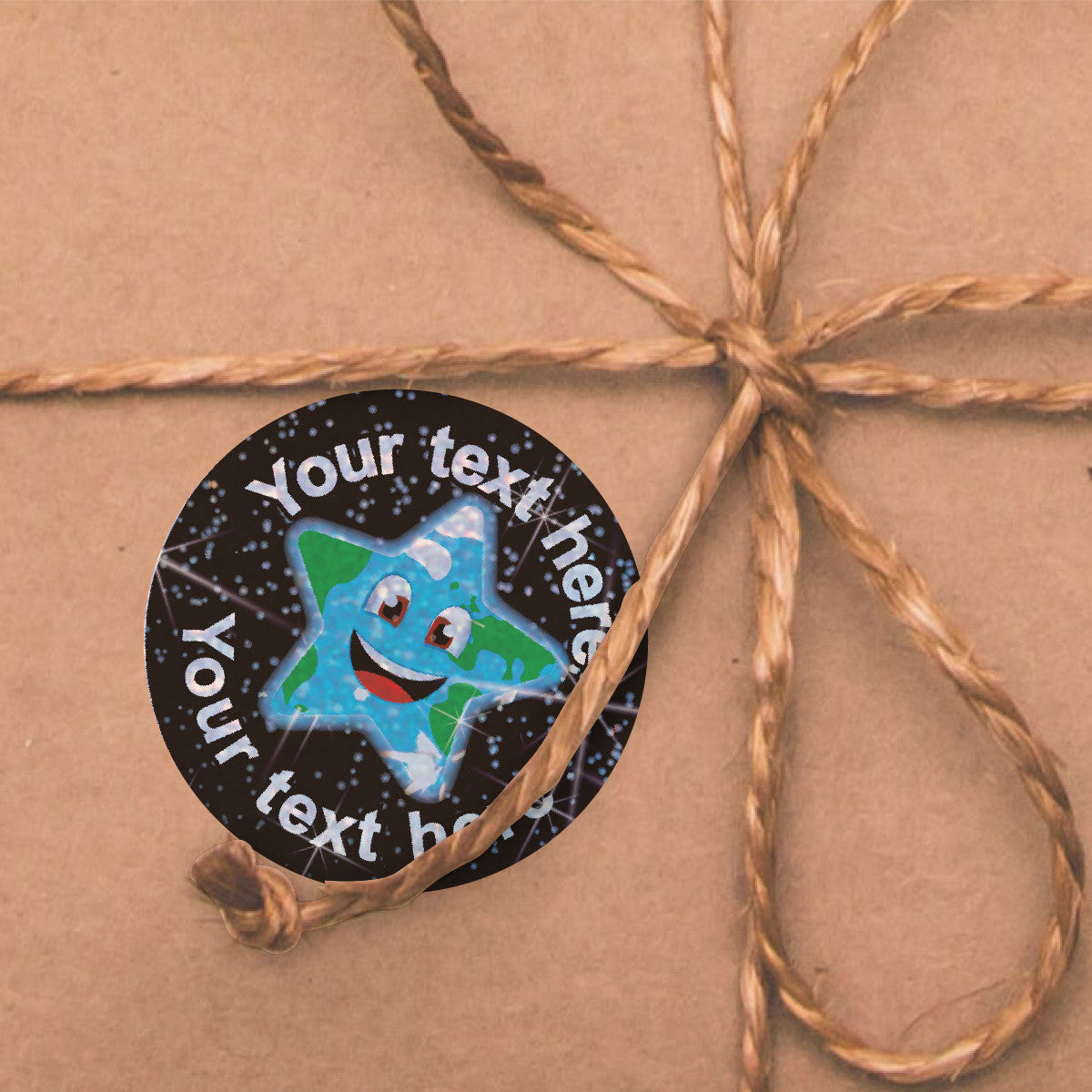 Sticker Stocker - 144 Personalised Sparkle Star 30mm Reward Stickers + 90 Free Sparkle Smiles for School Teachers, Parents Nursery