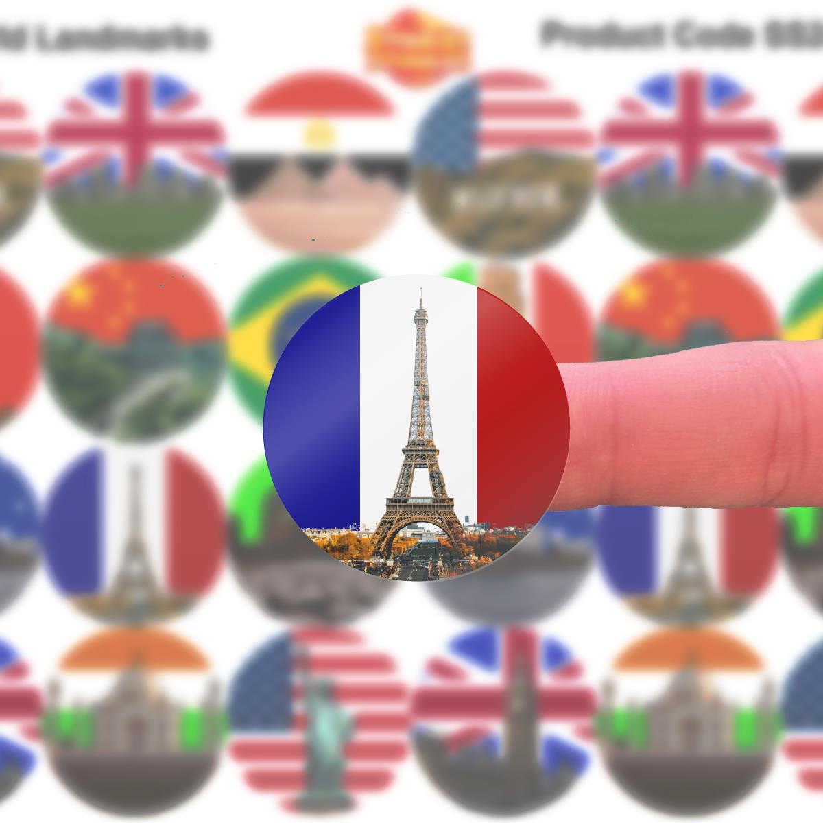 144 World Landmarks 30mm Stickers for School Teachers, Parents and Nursery