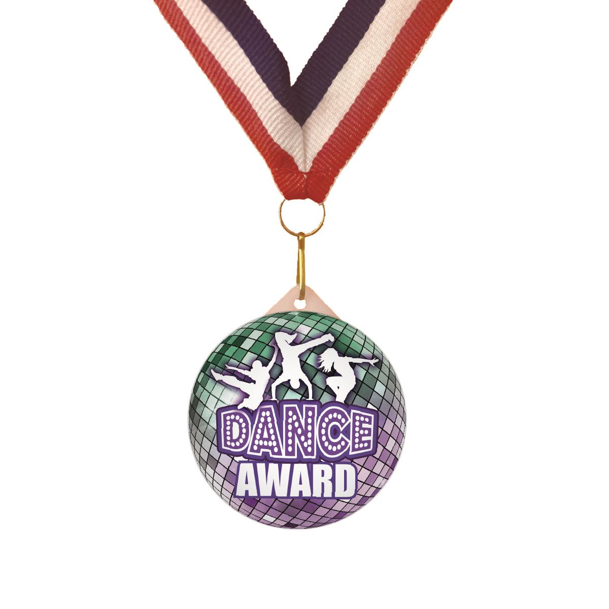 Dance Award Large 55mm Plastic Medal  FREE Ribbon and Certificate