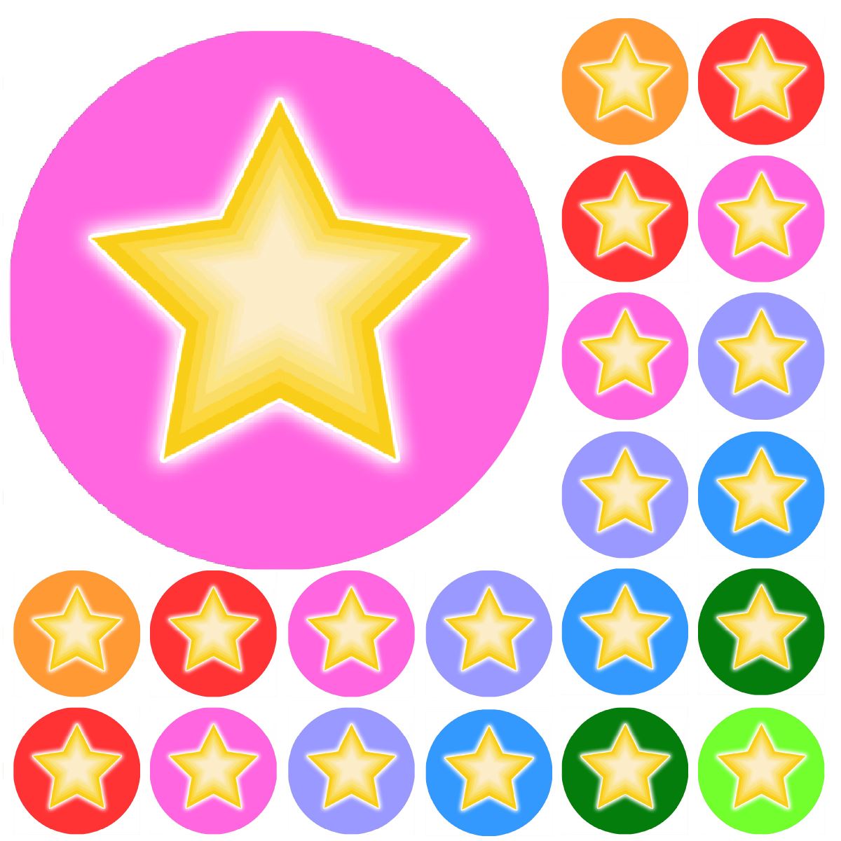 900 Colourful Stars Mini Dot 10mm Spot Reward Stickers for Teachers and Planner Charts