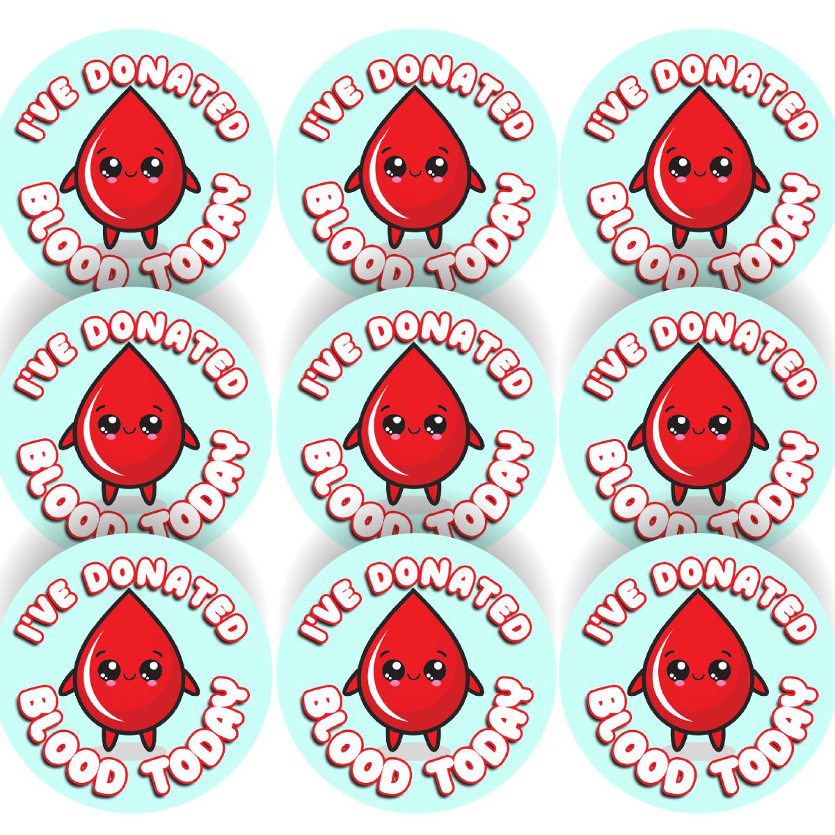 144 I've Donated Blood Today 30mm NHS Bravery Reward Stickers for Nurses Doctors