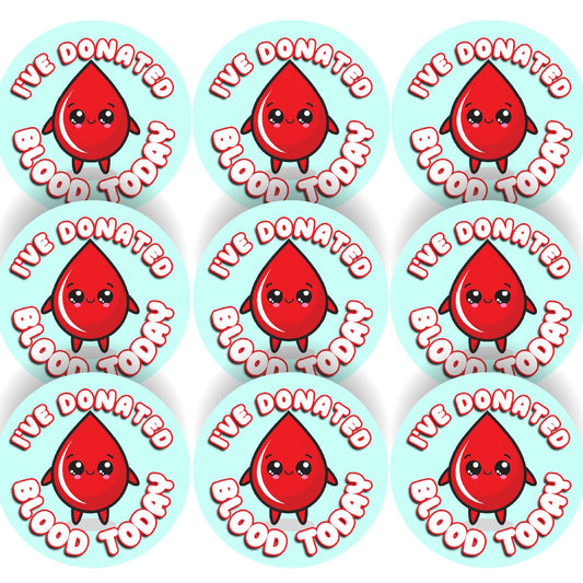 144 I've Donated Blood Today 30mm NHS Bravery Reward Stickers for Nurses Doctors