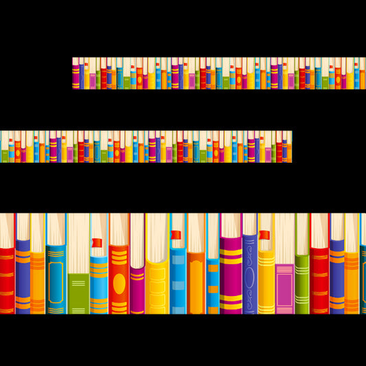 Bright Reading Books Classroom Trimmers 14.25m long Notice Board Book Day Display Borders