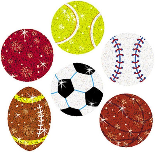 72 Star Sports Sparkle Reward Stickers