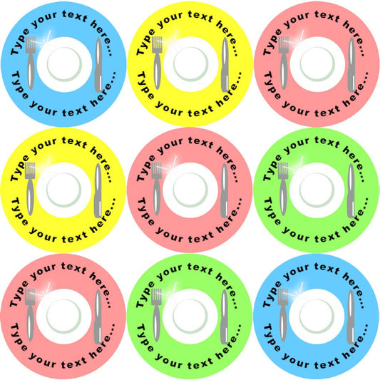 144 Clean Plate Personalised 30mm Reward Stickers for School Teachers, Parents and Nursery