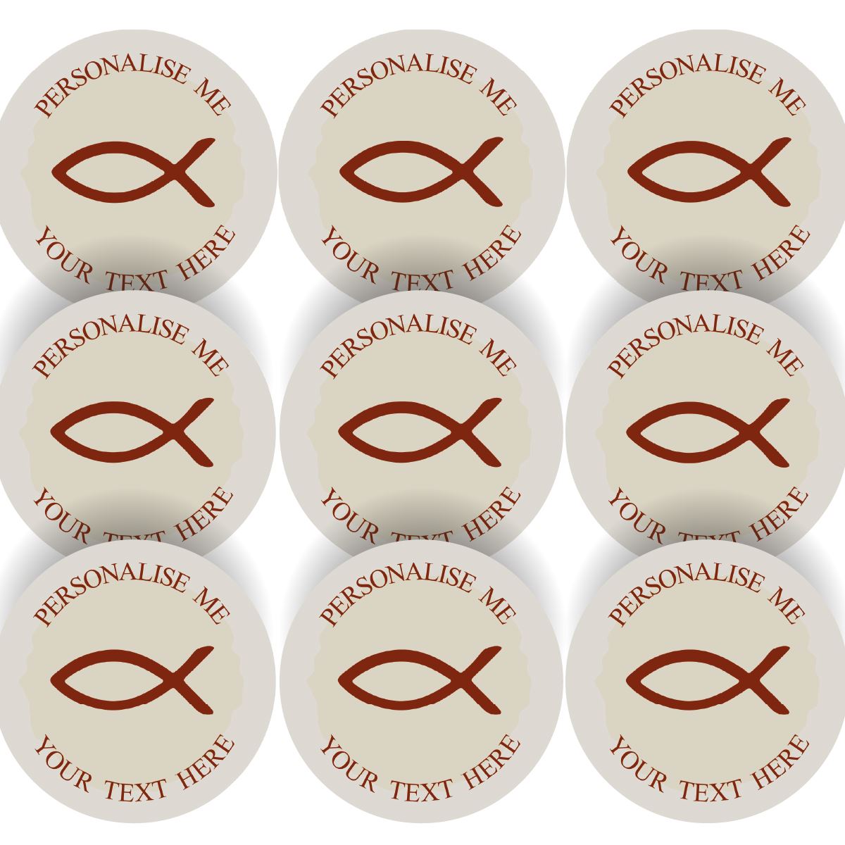 144 Fish Personalised 30mm Reward Stickers for School Teachers