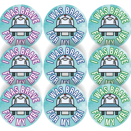 144 I Was Brave For My MRI Award 30mm Reward Stickers for Nurses, Doctors, Radiographers
