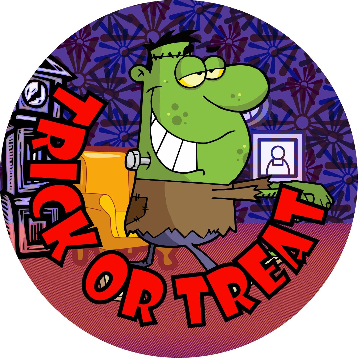 144 Halloween Trick or Treat (Pack 2) 30mm Round Children's Reward Stickers for Teachers, Parents and Party Bags