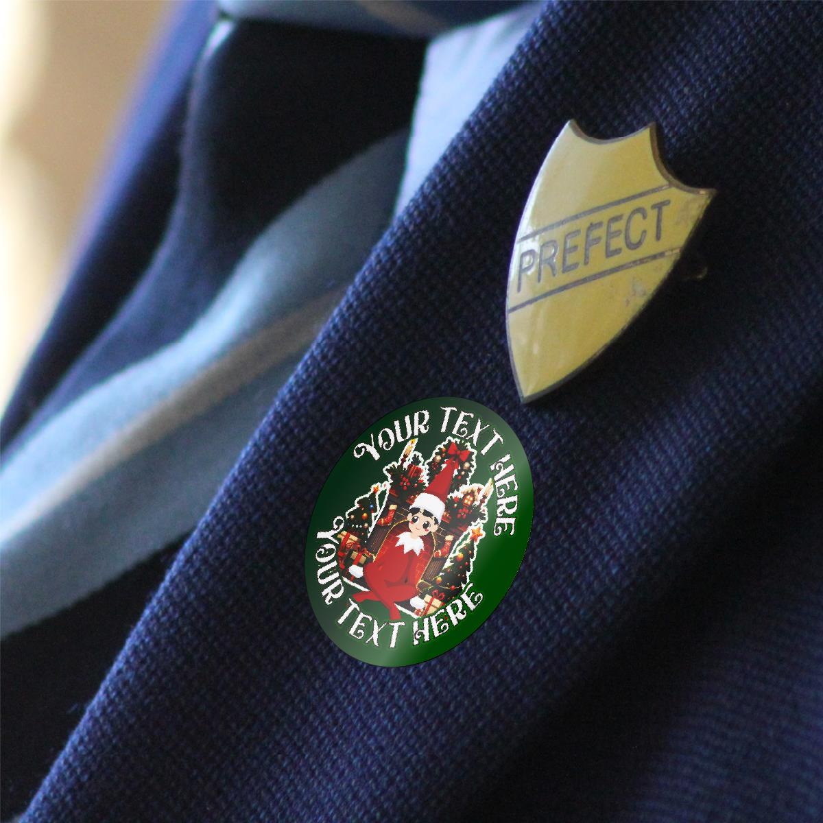 144 Personalised Christmas Elf 30mm Christmas Reward Stickers for School Teachers, Parents and Nursery