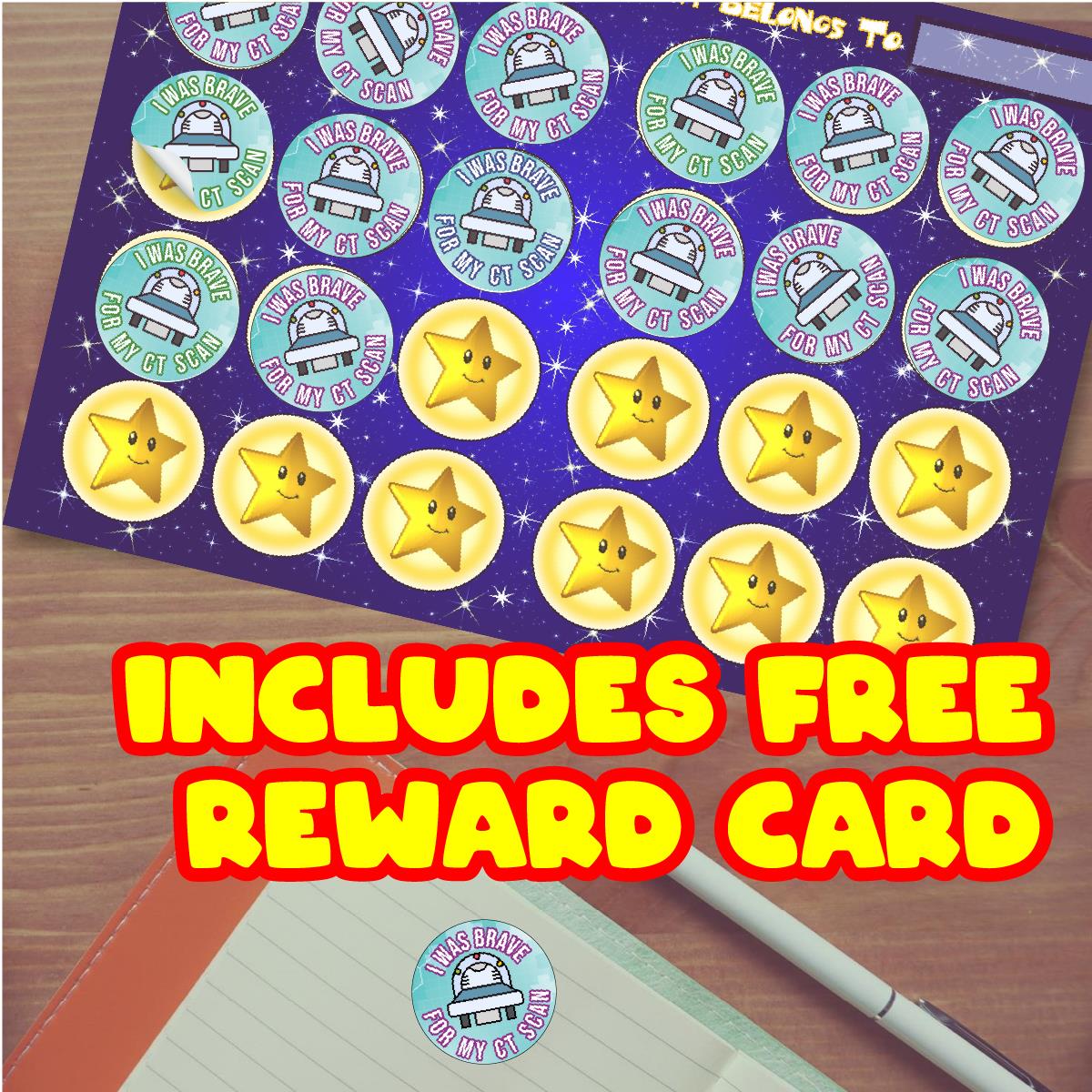 144 I Was Brave For My CT Scan 30mm Reward Stickers for Nurses, Doctors, Radiographers