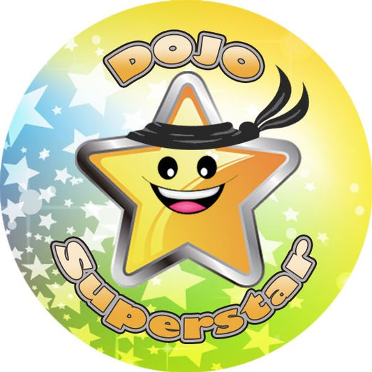 144 Dojo Superstar 30mm Reward Stickers for Teachers, Parents and Party Bags