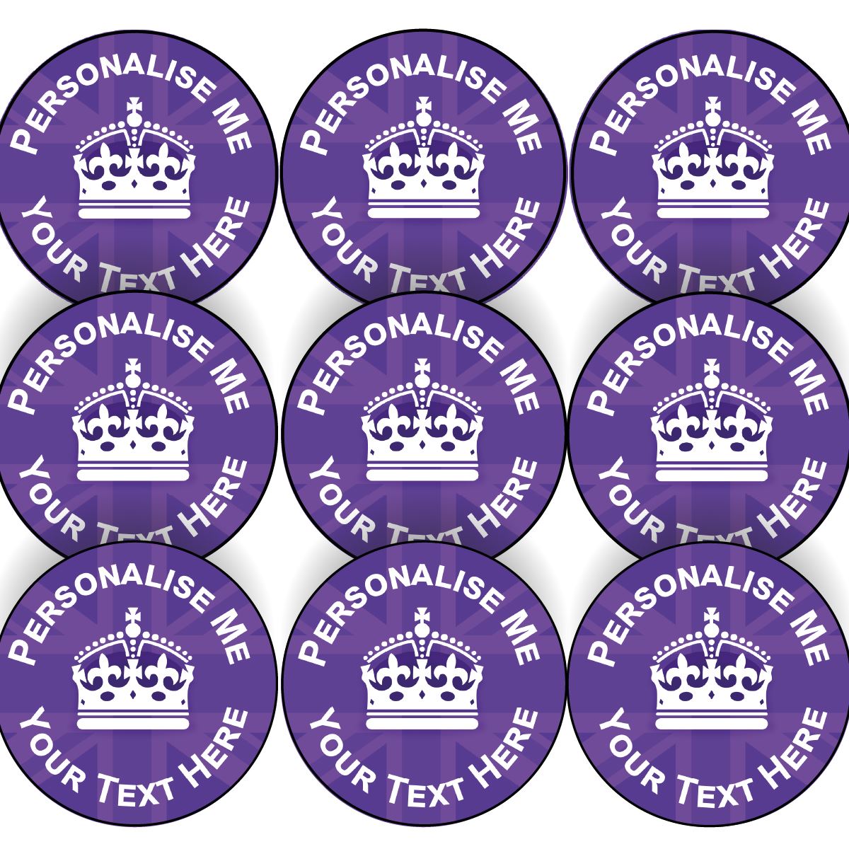 Royal Crown 144 Personalised 30mm Reward Stickers for School Teachers, Parents and Nursery