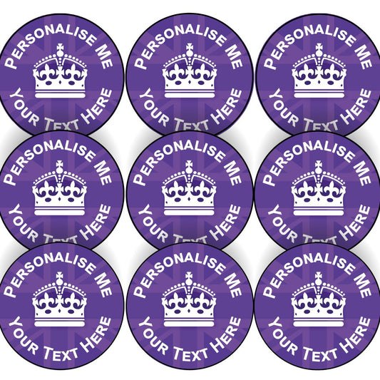 Royal Crown 144 Personalised 30mm Reward Stickers for School Teachers, Parents and Nursery
