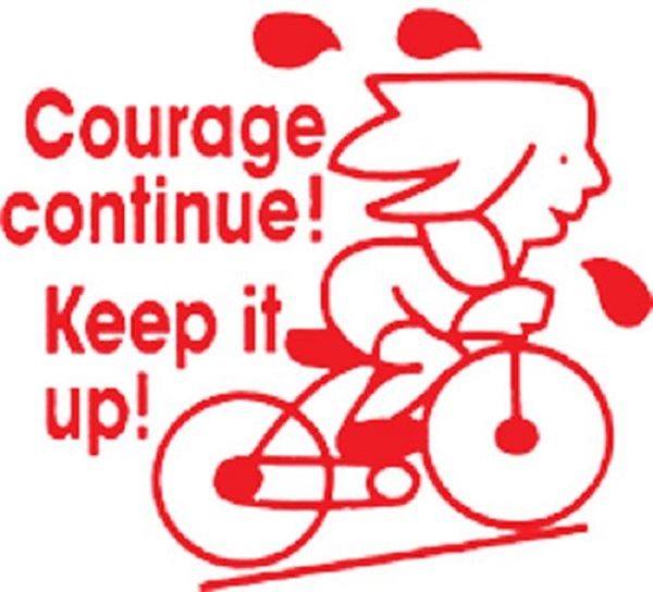 Courage Continue Keep it up - Self inking teacher reward xstamper xclamations stamp