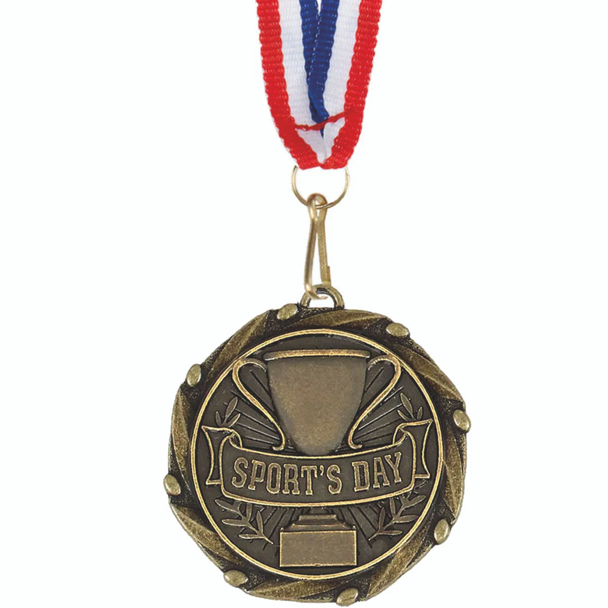Sticker Stocker - Sports Day Medal with FREE Ribbon and Certificate 45mm Metal