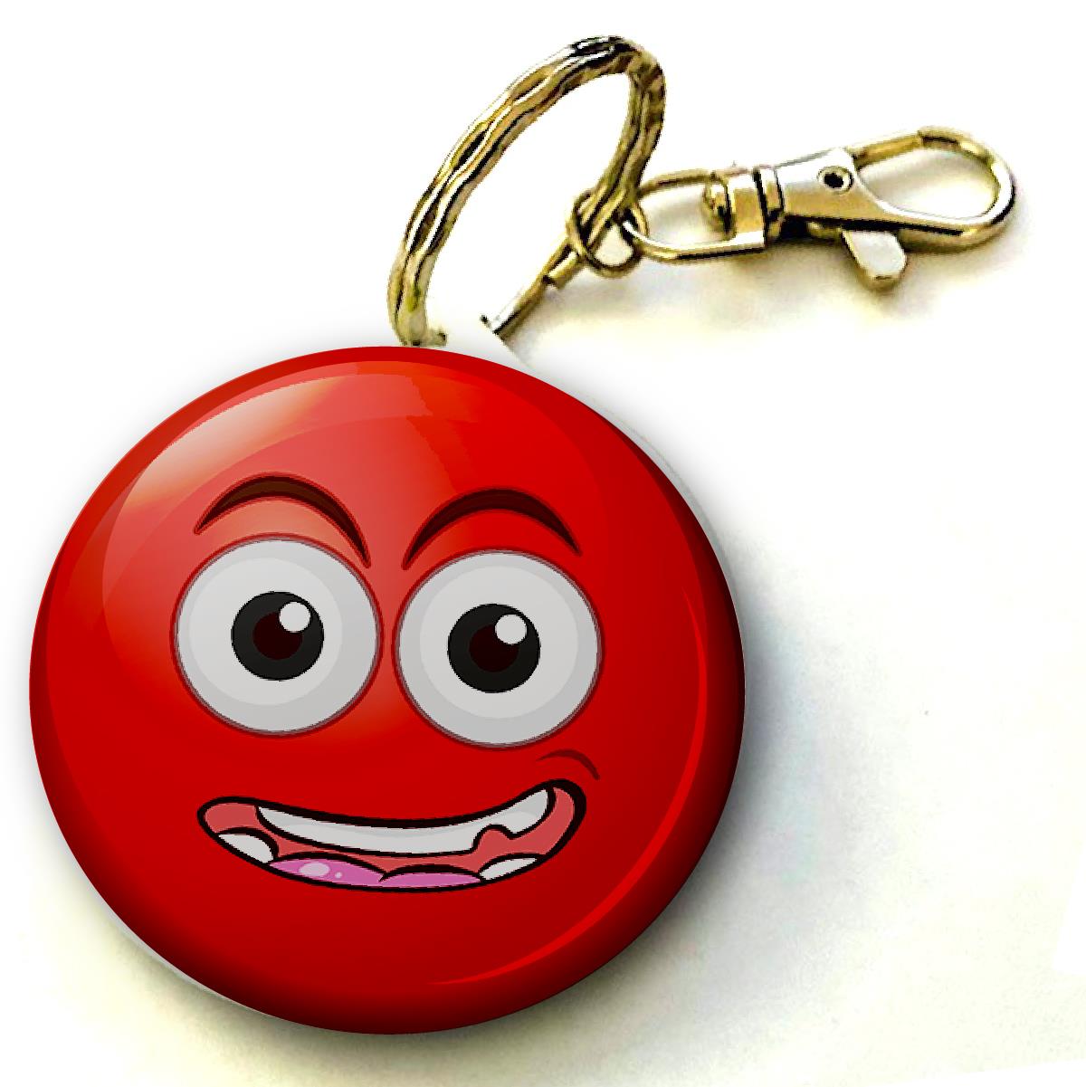 Red Clown Nose Keyring 38mm  (Pack of 8 Key Rings - 38mm)