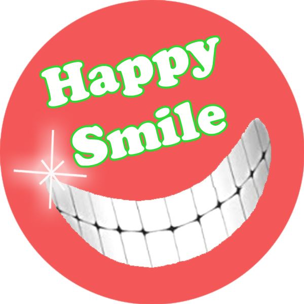 144 Happy Smile 30mm Reward Stickers for Teachers, Parents. Dentist and Party Bags
