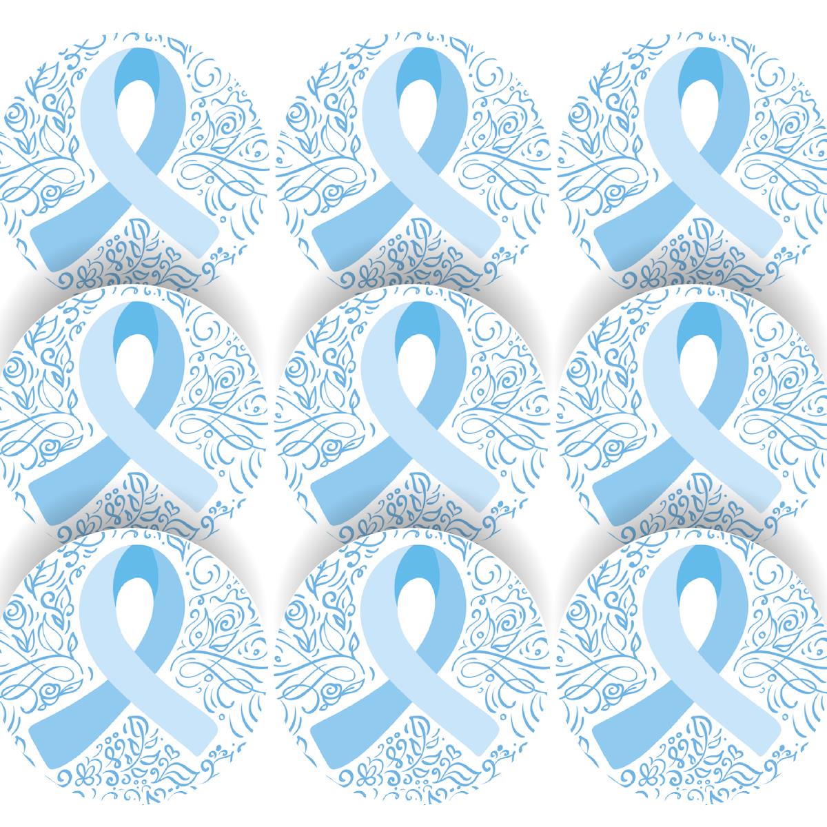 144 Prostate Cancer Awareness 30mm Stickers for Support, Awareness
