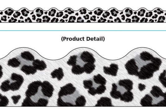 Classroom Trimmers Notice Board Display Borders - Leopard White