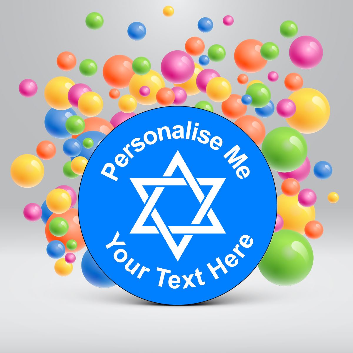 144 Personalised Star of David 30mm Jewish Reward Stickers for School Teachers, Parents and Nursery