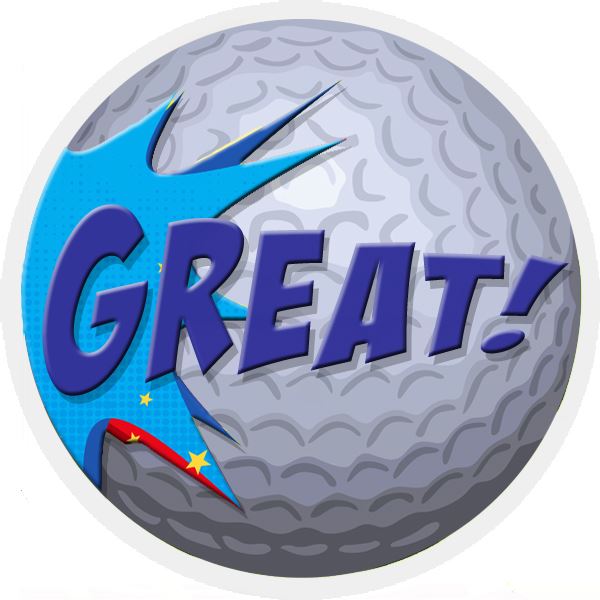 144 Golf Ball Praise Words 30mm Reward Stickers for Teachers, Parents and Party Bags