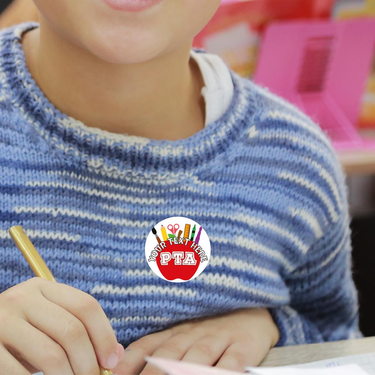 144 School PTA Personalised 30mm Stickers - Rewards for teachers, schools, parents