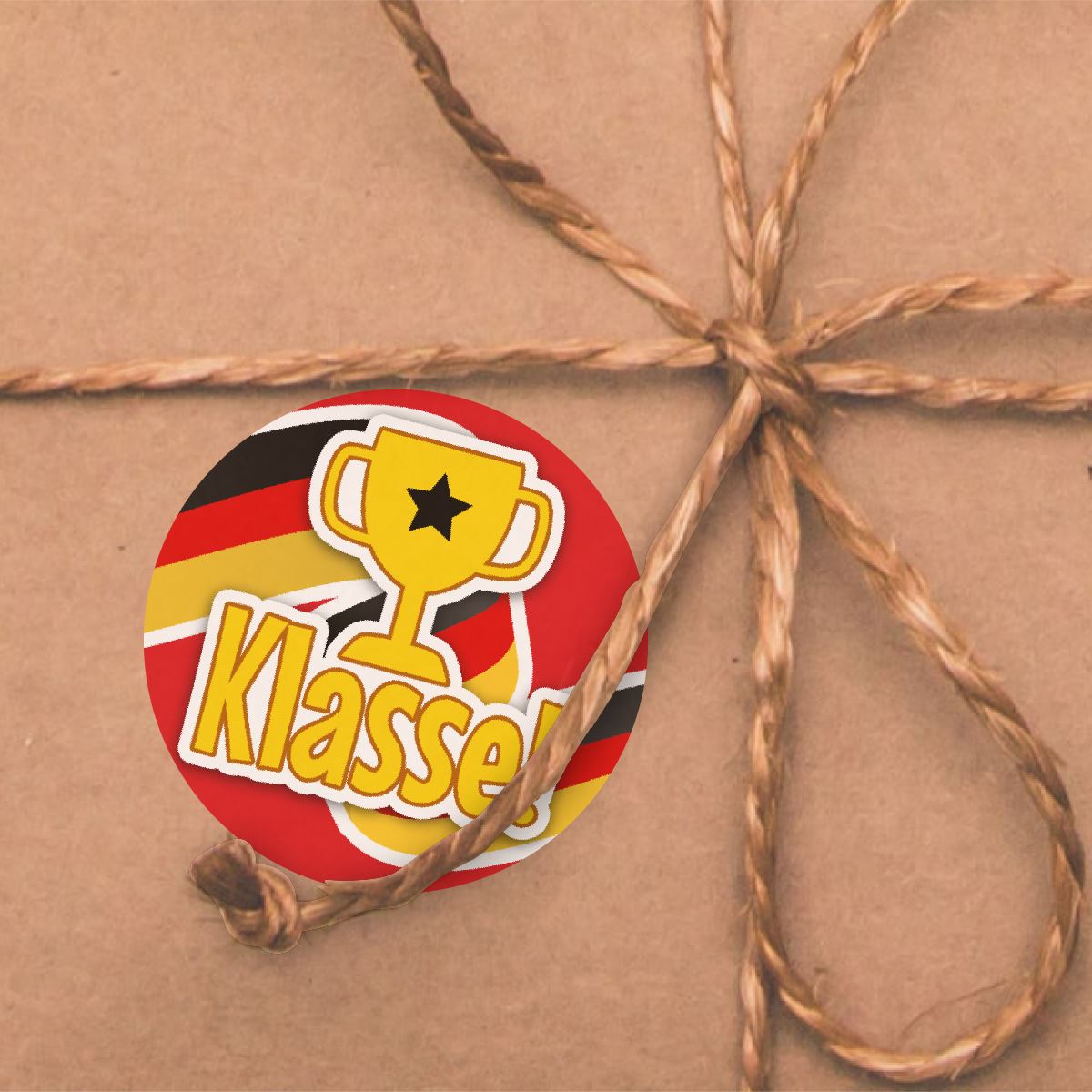 144 Super German Praise Word Stickers - 30mm Glossy Reward Stickers for Teachers & Parents