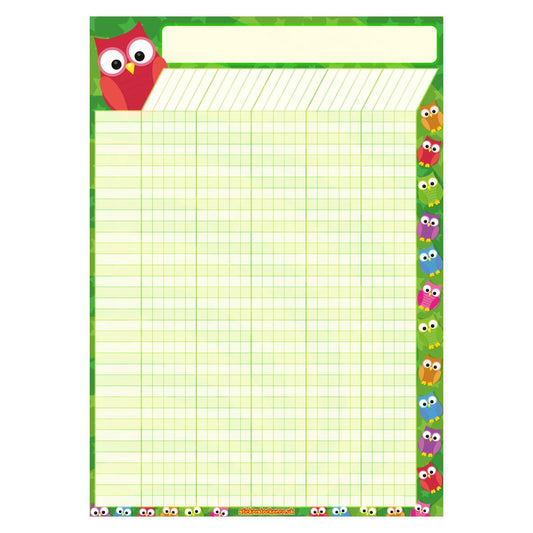 A2 Owl Star Durable Incentive Star Reward Classroom Wall Chart