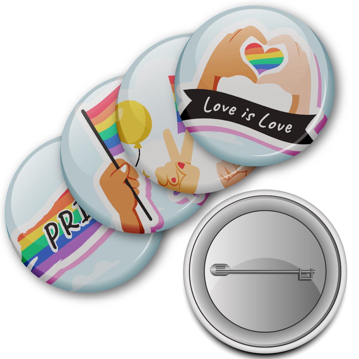 20 x PRIDE Month Badge 38mm (Pack of 20 Pin Badges - 38mm)