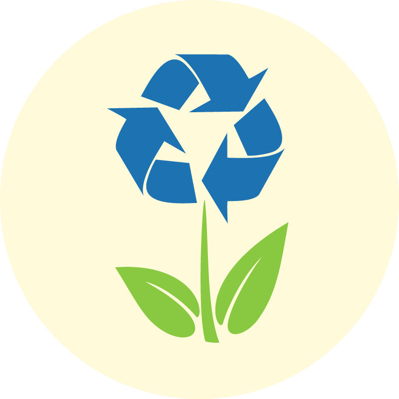 Sticker Stocker 144 Recycled Flowers themed 30mm Stickers Glossy  Labels