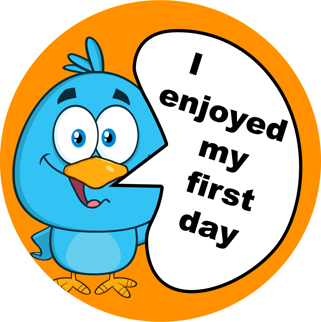 Sticker Stocker - 144 I Enjoyed My First Day 30mm Introduction Stickers for Teachers and groups