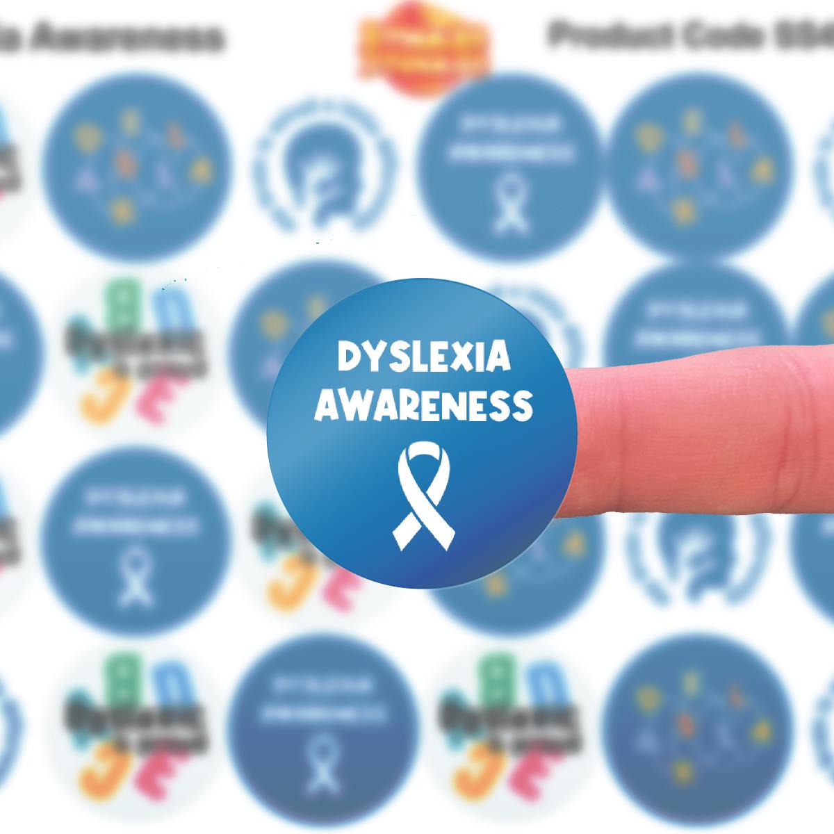 144 Dyslexia Awareness 30mm Reward Stickers for School Teachers, Parents and Nursery