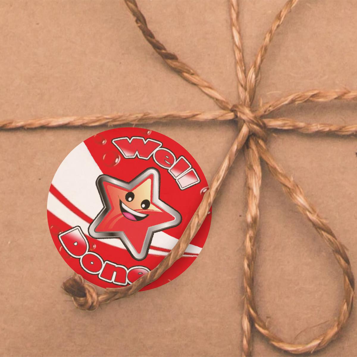 120 Cola Well Done Scented  30mm Reward Stickers for Teachers, Parents and Party Bags