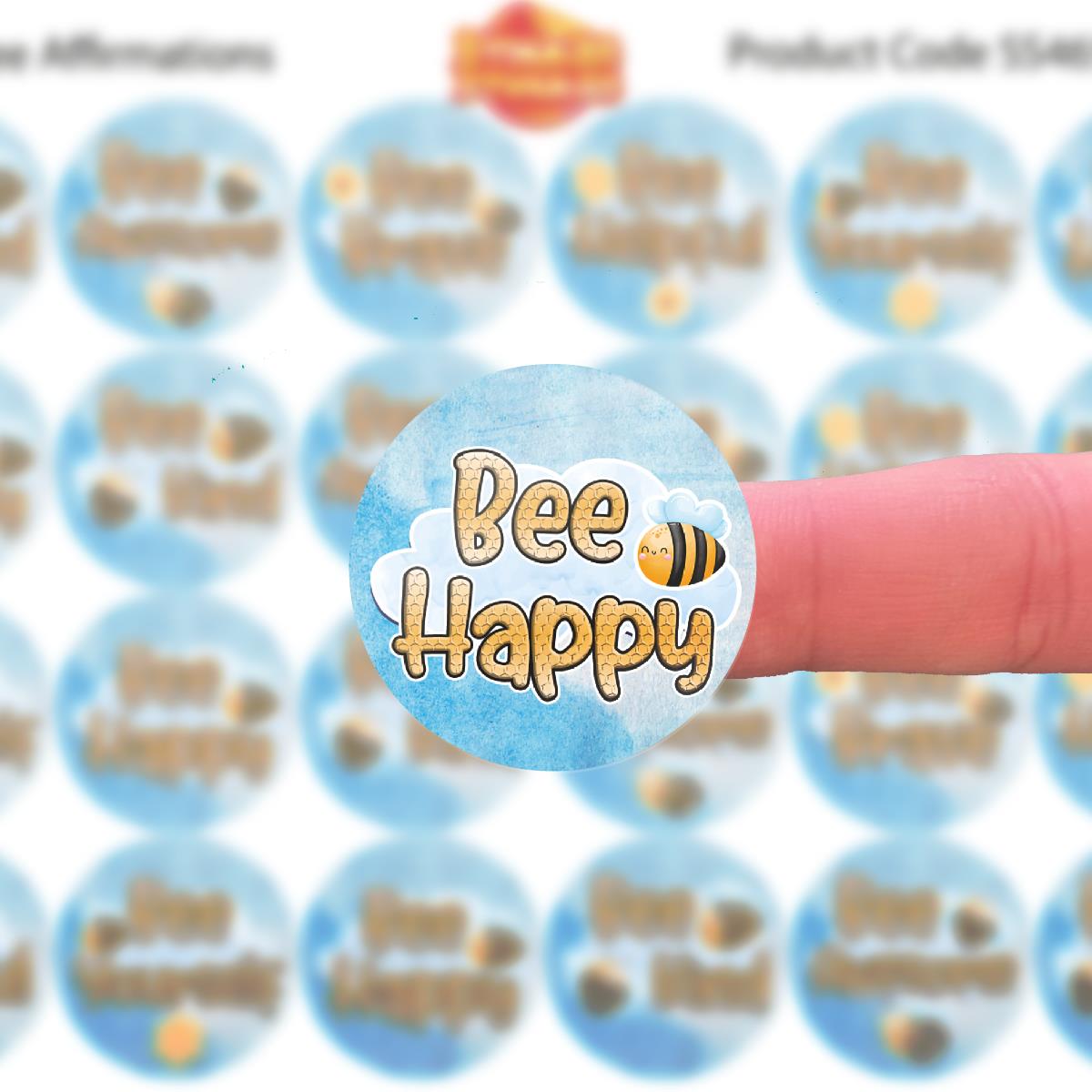 144 Bee Affirmations Reward Stickers 30mm Positivity Reward Stickers for Teachers or Parents