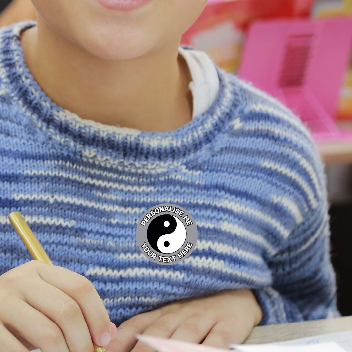 144 Yin and Yang Personalised 30mm Reward Stickers for School Teachers