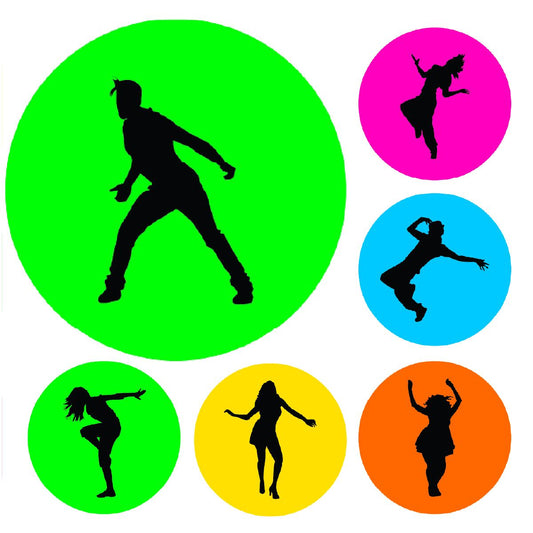 900 Colourful Mini Dance 10mm Glossy Teacher Reward Stickers Spot Stickers Journal Stickers