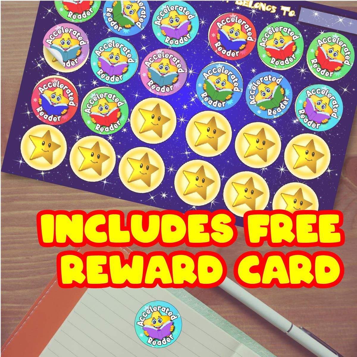 144 Accelerated Reader Reward Stickers 30mm Reading Reward Stickers for Teachers or Parents