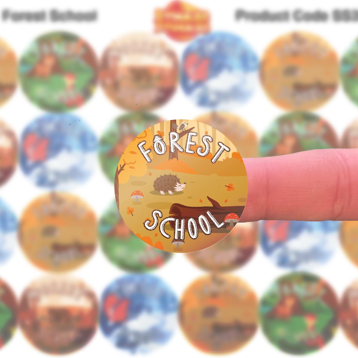 144 Forest School Adventure Camping Stickers - 30mm - Glossy Reward Stickers