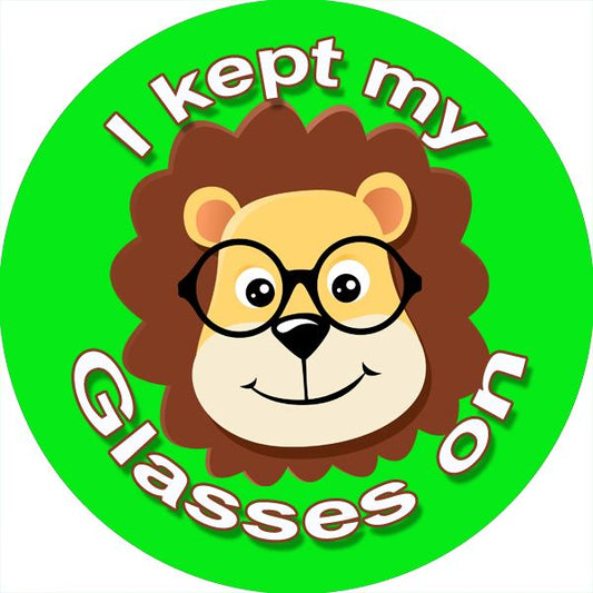 144 I Kept my Glasses on 30mm Stickers for Teachers, Parents and Party Bags