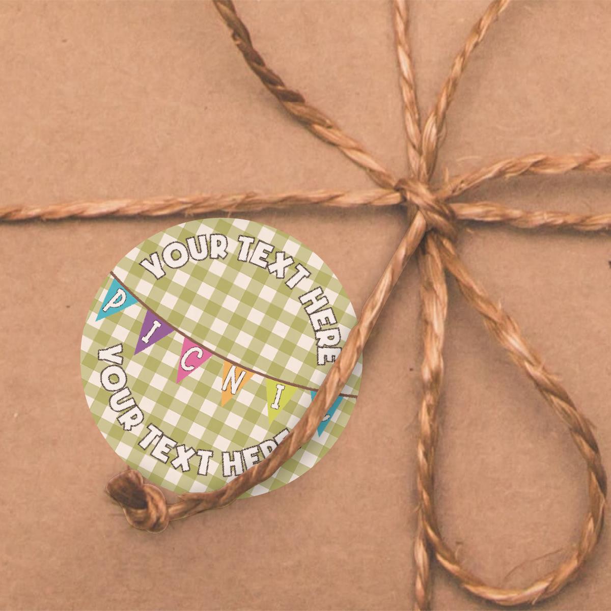 144 Personalised Summer Picnic 30mm Reward Stickers for School Teachers, Parents