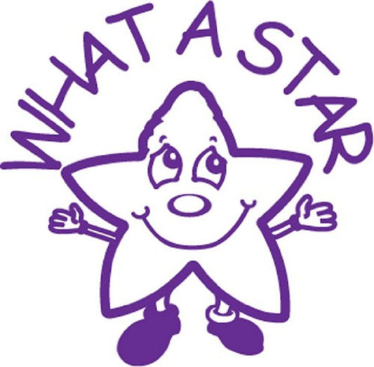 What a Star - Self inking teacher reward xstamper xclamations stamp