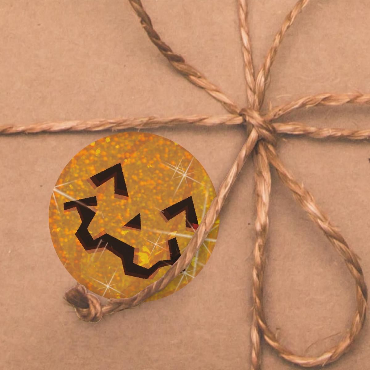 96 Sparkle Pumpkins Halloween Stickers 30mm + 60 Free Sparkle Smiles Reward Stickers for Teachers, Parents and Schools